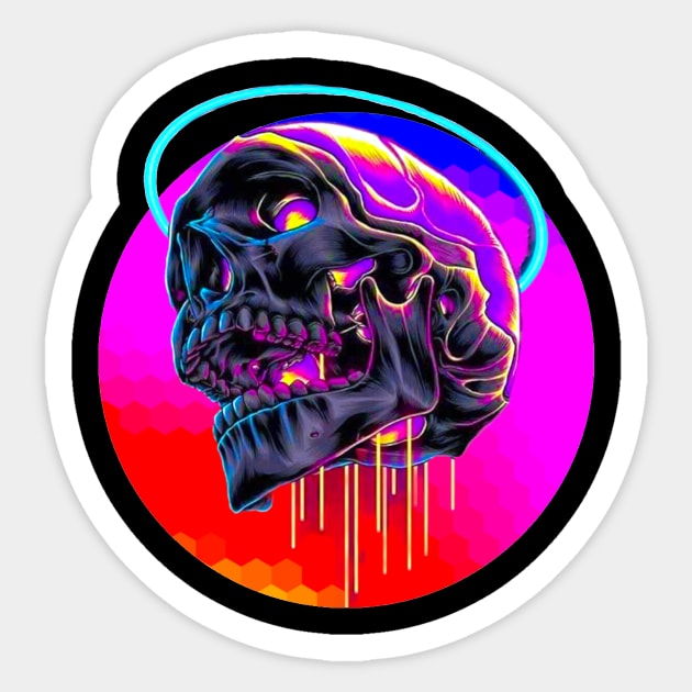 Colorful Skull Sticker by CazzyShop